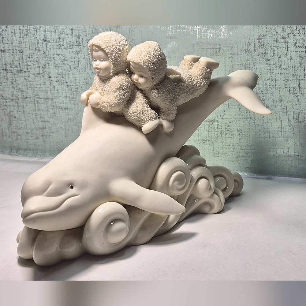 Department 56 Snowbabies figurine - "Ride the Wave" #69057 Retired 2000